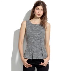 Madewell gray peplum top